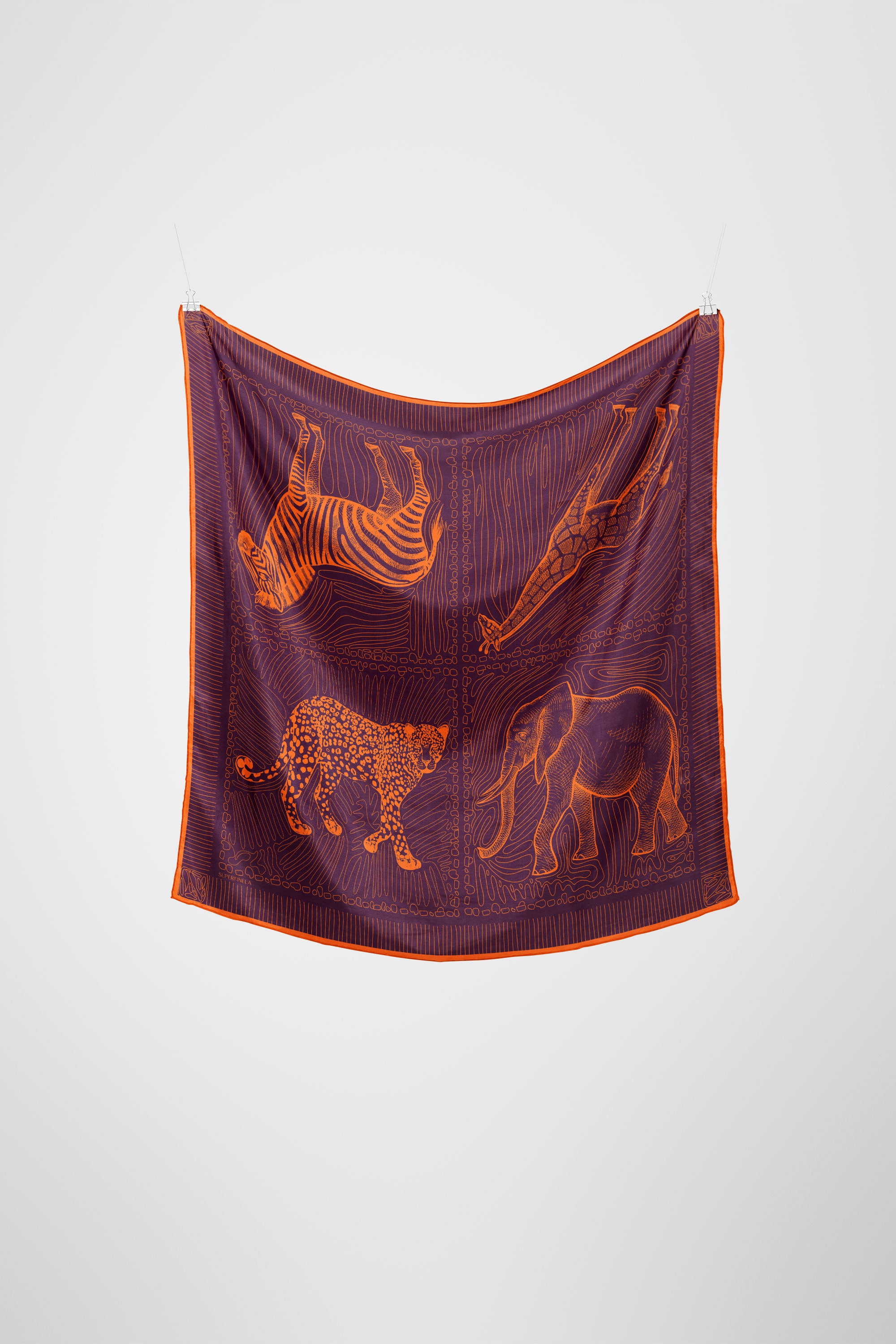 Plum Safari Yün Şal