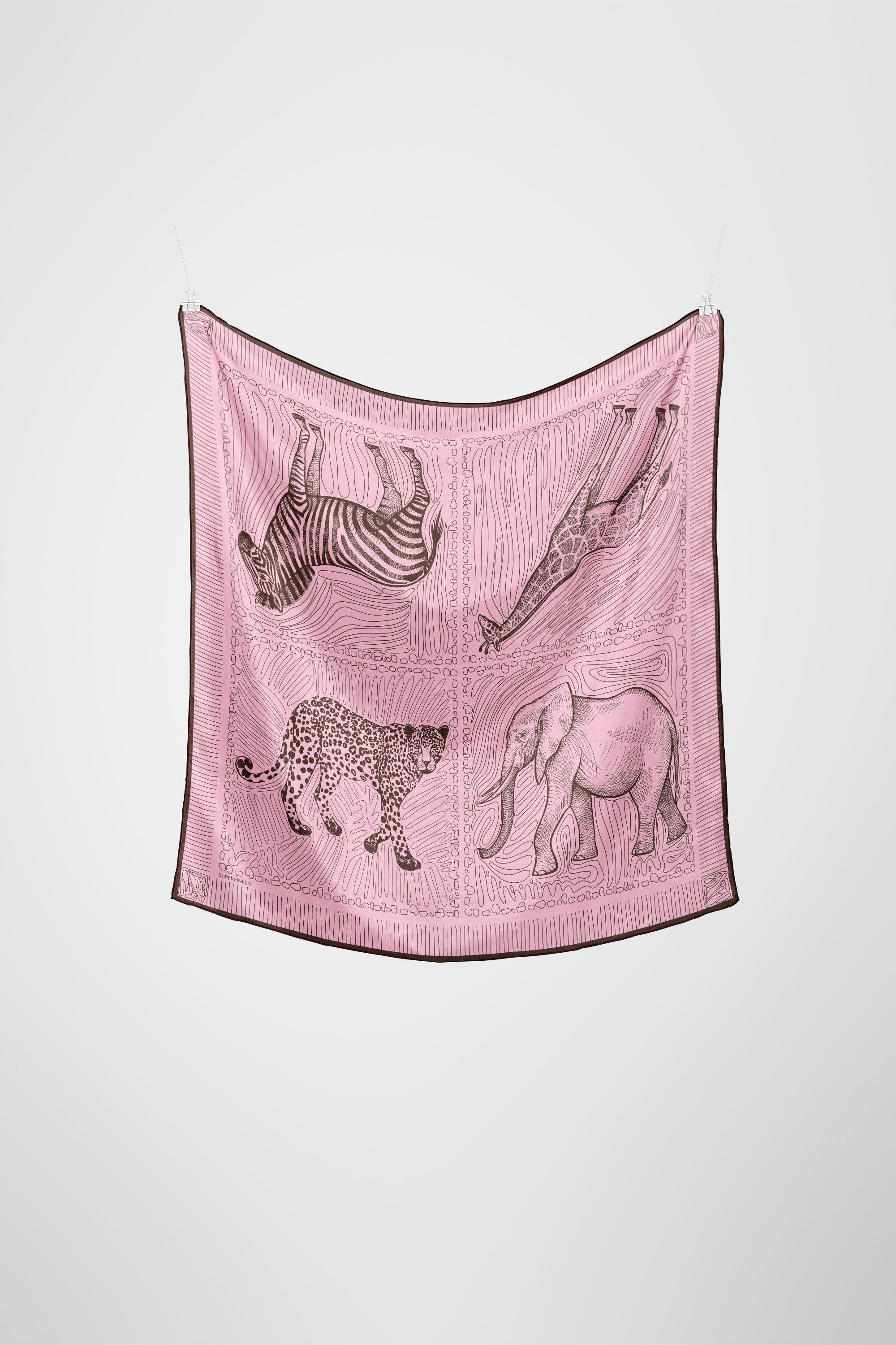 Dusty Rose Safari Yün Şal