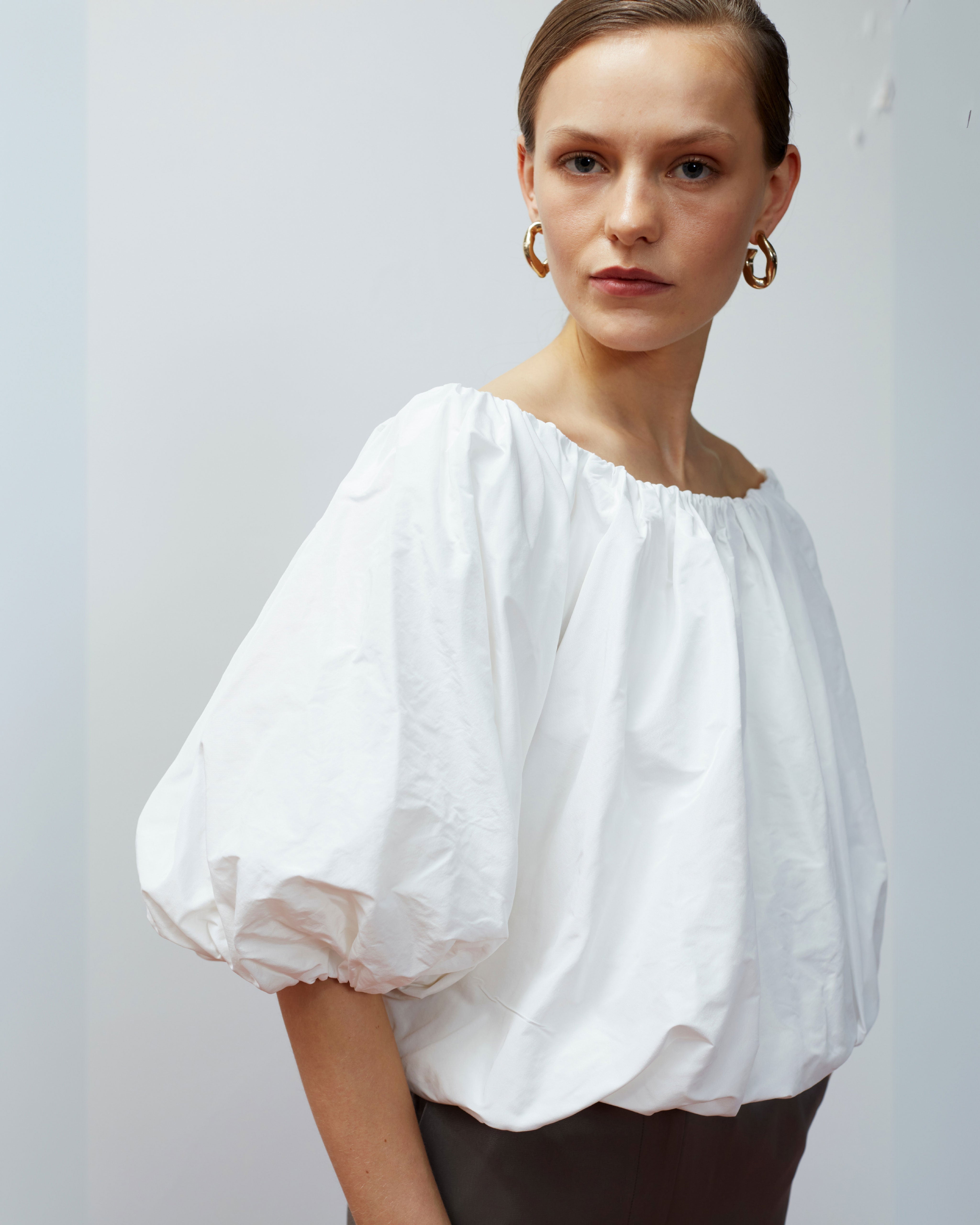 Taffeta Blouse White