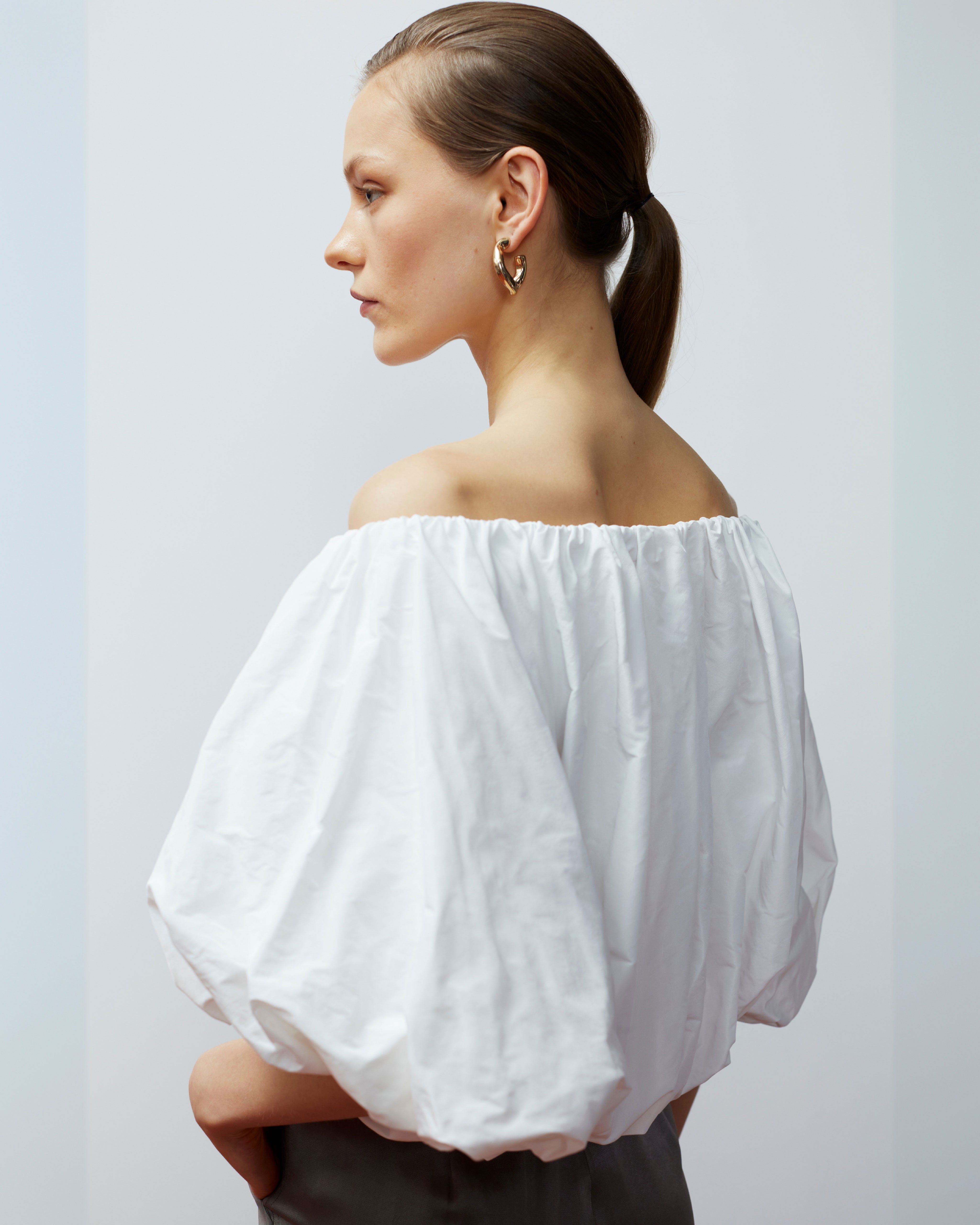 Taffeta Blouse White