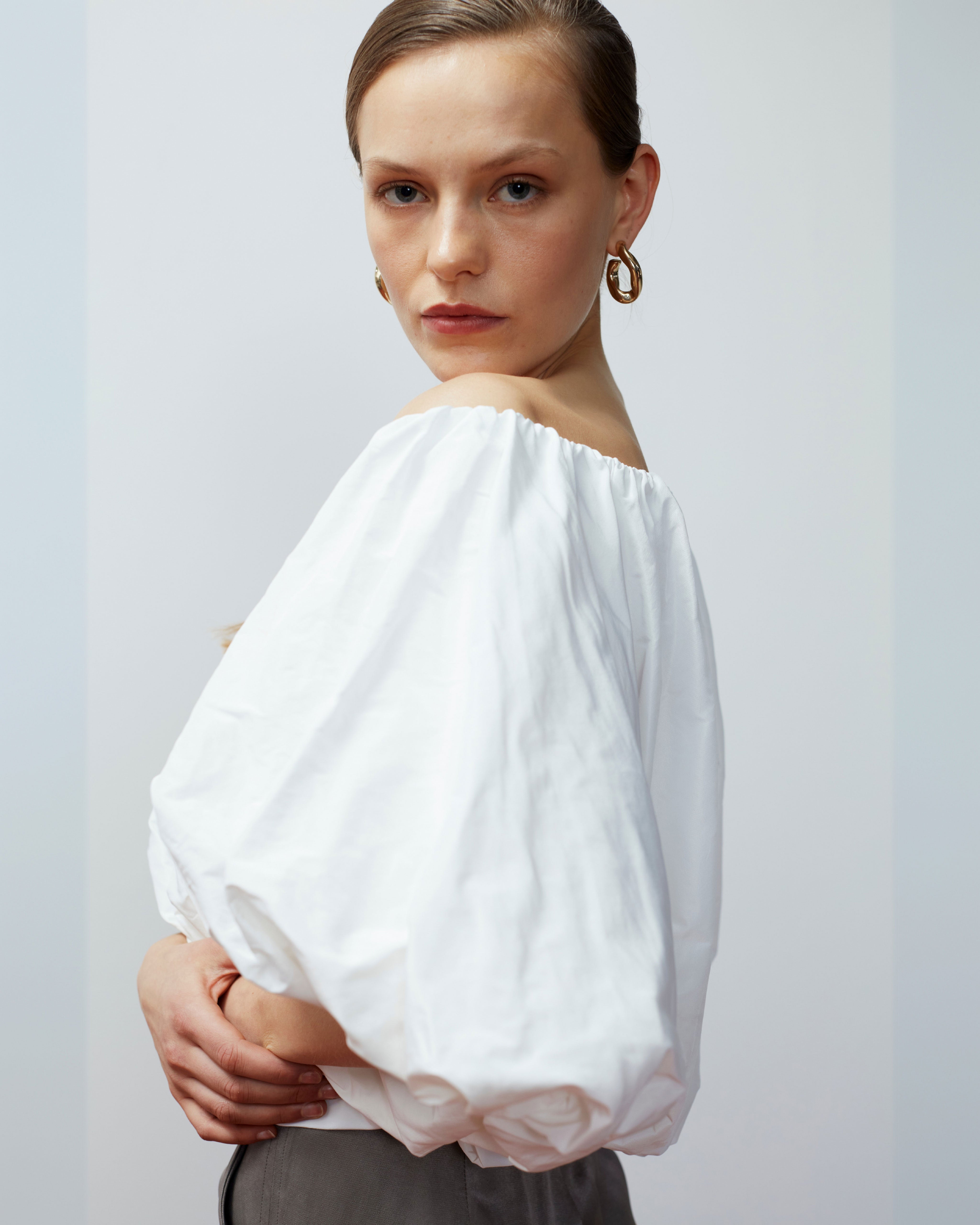 Taffeta Blouse White