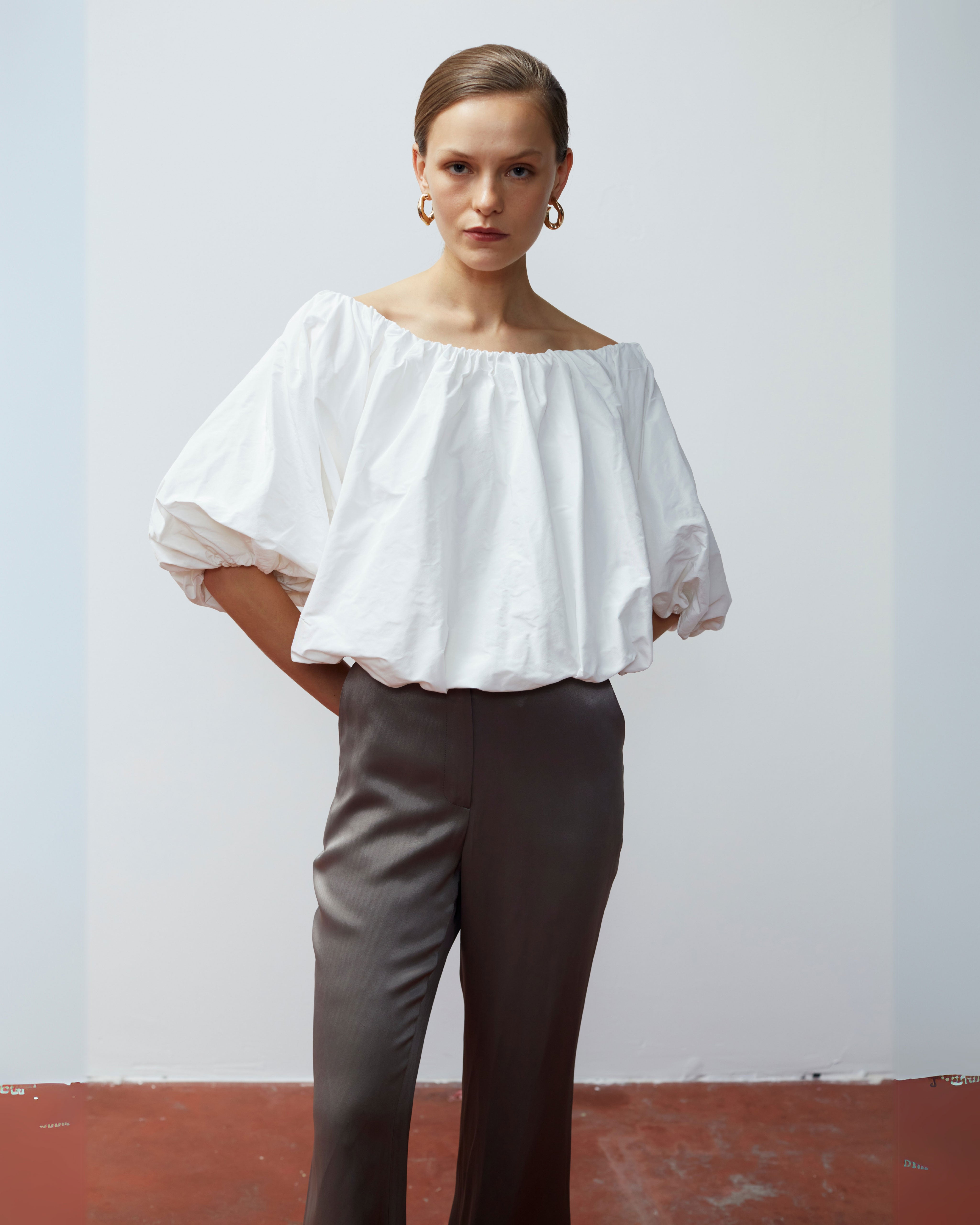 Taffeta Blouse White