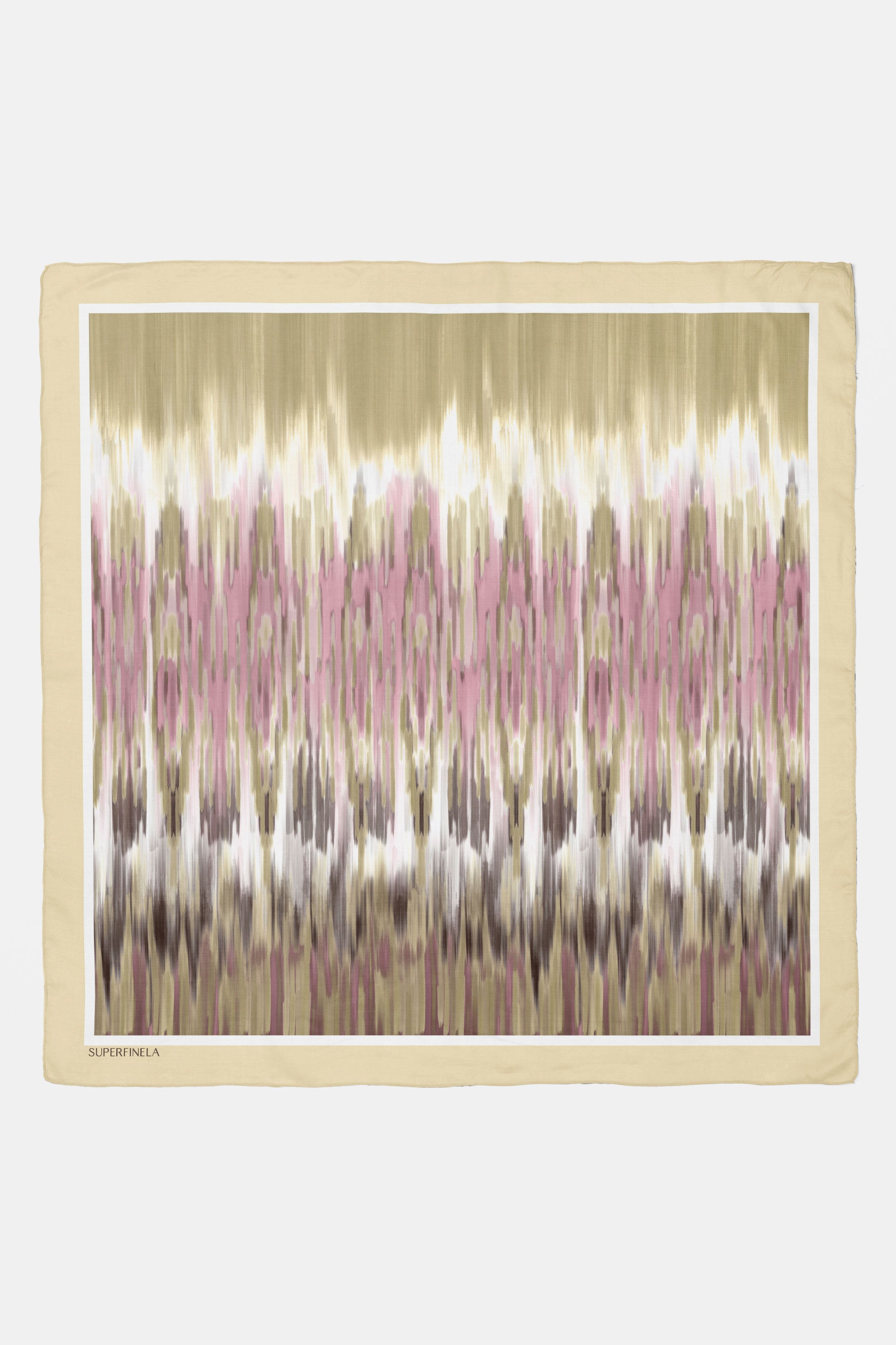 Pink Patterned Silk Scarf
