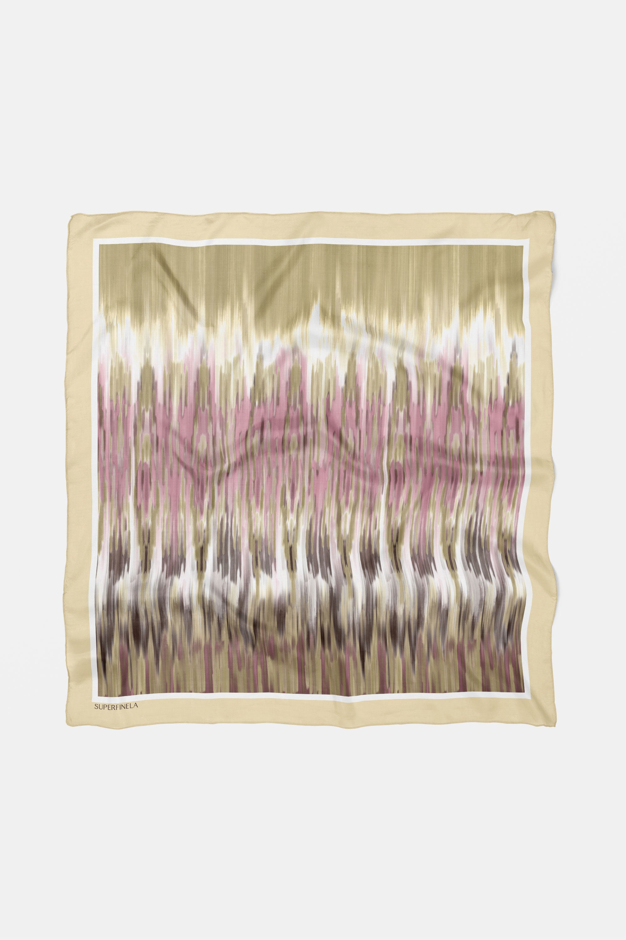 Pink Patterned Silk Scarf